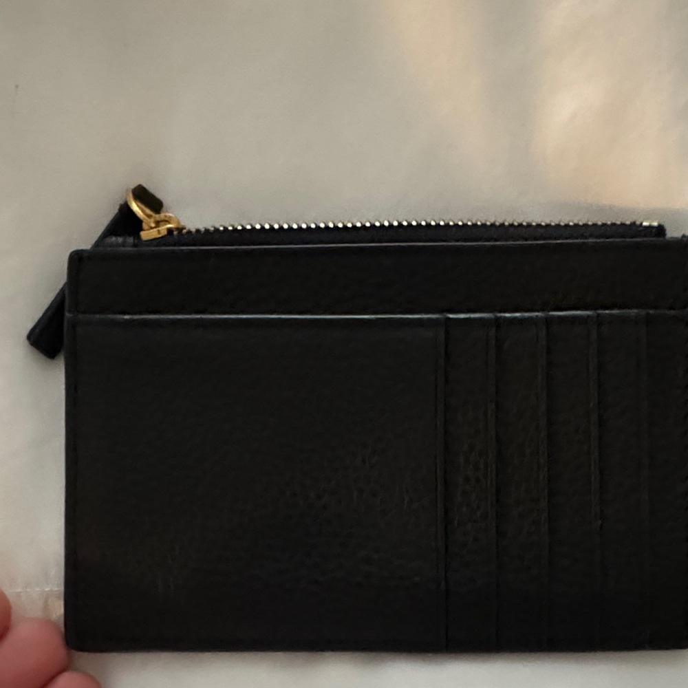 Tory Burch Black Wristlet with Gold Logo - Picture 2 of 3
